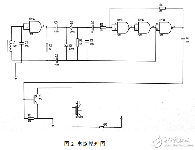 Simple radio production based on CD4011