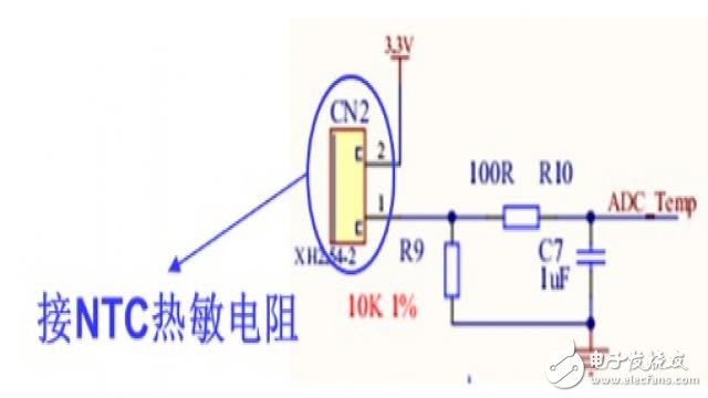 A more conventional method for collecting temperature using NTC thermistor