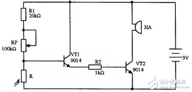 The light control alarm circuit diagram is analyzed in detail to appreciate the charm of electronic design.