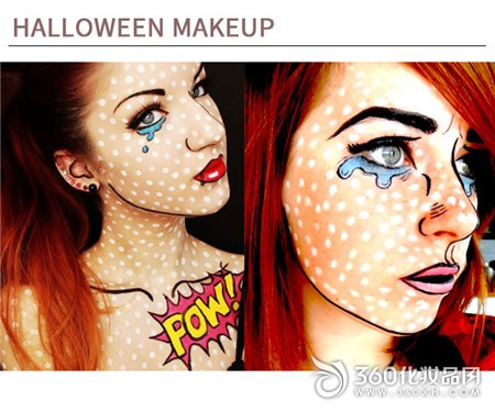 Two-dimensional makeup Halloween makeup Clown female makeup makeup Halloween smoky makeup Two yuan makeup