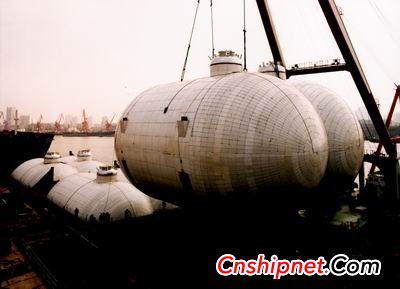 Jiangnan Shipbuilding received 4 sets of 22,000 cubic meters of liquefied gas tanks