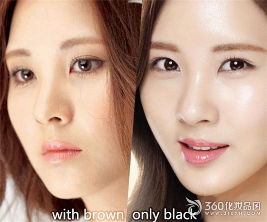 Learn Han Xing to draw brown eyeliner, nude makeup is the most suitable eye makeup color å“Ÿ