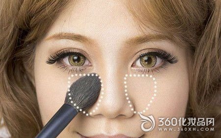 How to make a collapsed nose makeup nose makeup makeup step diagram 5