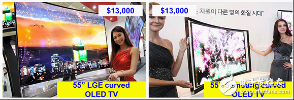 55 â€curved OLED TVs from LG Electronics and Samsung