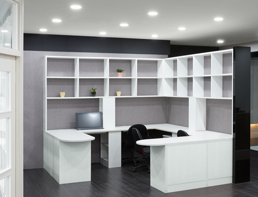 Crystallin Gold recessed lights installed in an office setting.