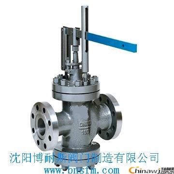 Lever type steam pressure reducing valve structure features