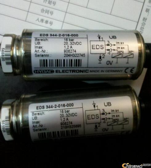 EDS 344-2-016-000 Hedeck pressure switch parameter description