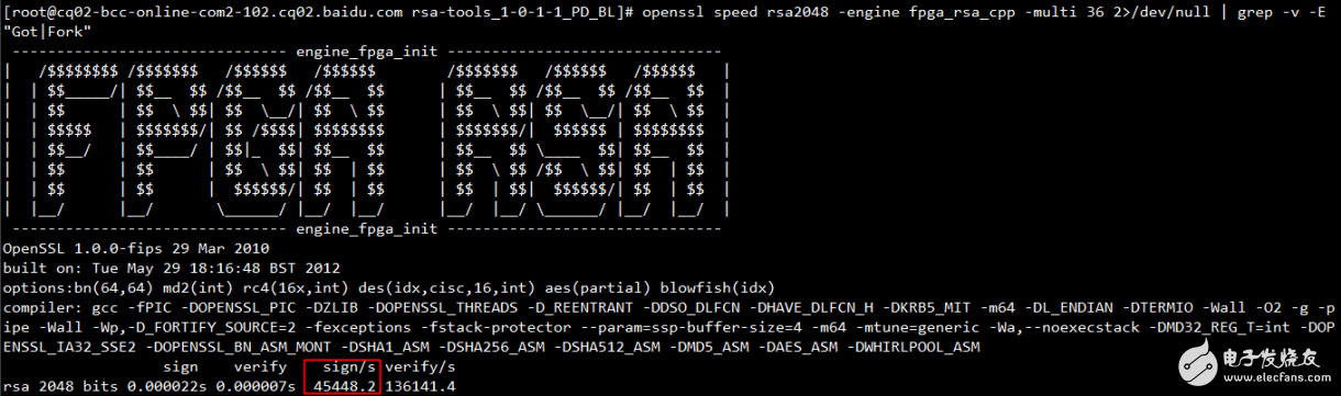 Baidu cloud RSA compilation and performance and security testing