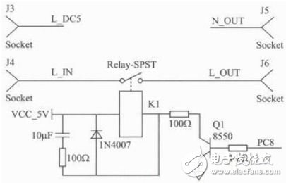 Figure 4 relay control circuit of WiFi socket