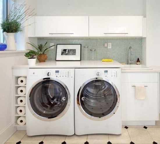 Is the washing machine in the balcony or the bathroom?