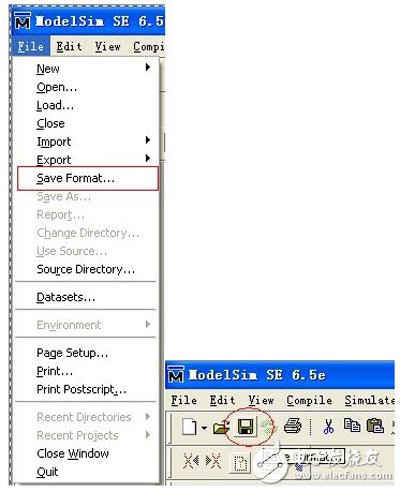 Two operations in modelsim: do wave.do and combine signals