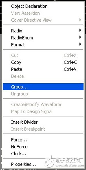 Two operations in modelsim: do wave.do and combine signals