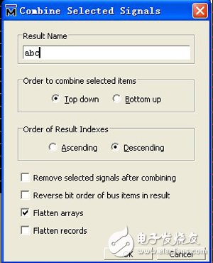 Two operations in modelsim: do wave.do and combine signals