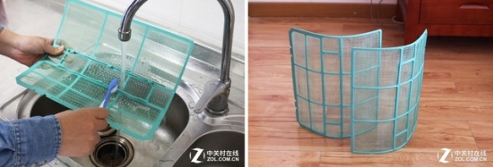 Rinse the filter directly with clean water