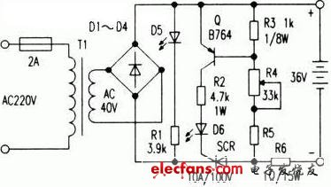 Self-made electric bicycle fast charger schematic diagram