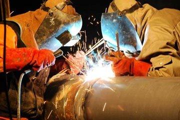 What protective equipment is necessary when welding work?