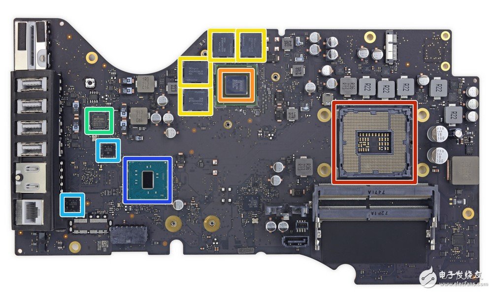 21.5 inch 4K iMac dismantling large exposure, internal chip list!