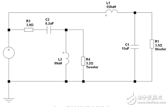 Figure 3: Implementation of passive crossover