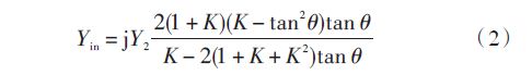 If you ignore the step discontinuity in the structure and the edge capacitance at the open end, the input admittance Yin from the open end is: