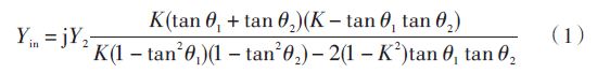 If you ignore the step discontinuity in the structure and the edge capacitance at the open end, the input admittance Yin from the open end is: