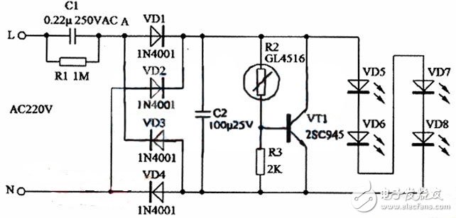 LED corridor light circuit diagram