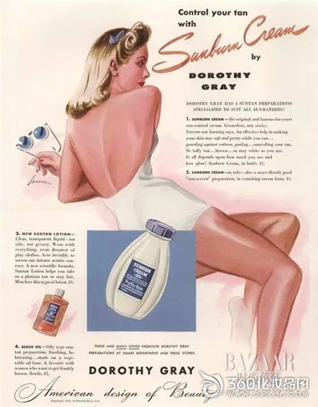 Sunscreen pioneers Sunscreen skin care products The first batch of sunscreen products Sunscreen index 3