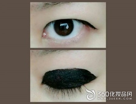 How to draw eye makeup inside Liu Wen eye makeup inside double eye line inside double eye makeup method 1