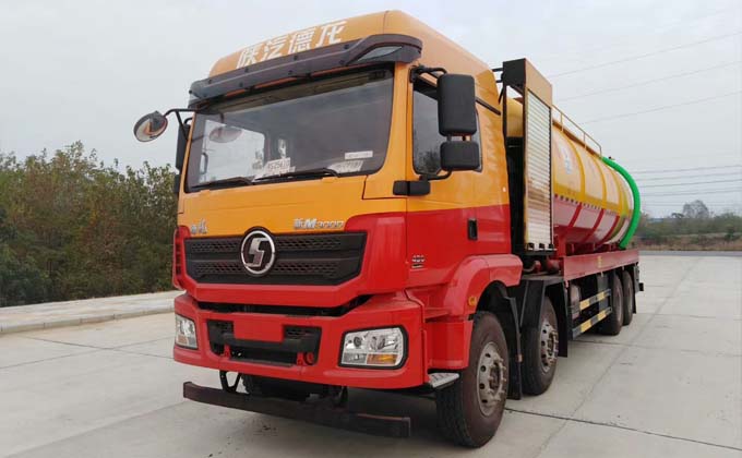 Shaanxi Automobile Delong Front 4 Rear 8 32 Fang Cleaning Sewage Suction Truck|Price|Configuration|Picture