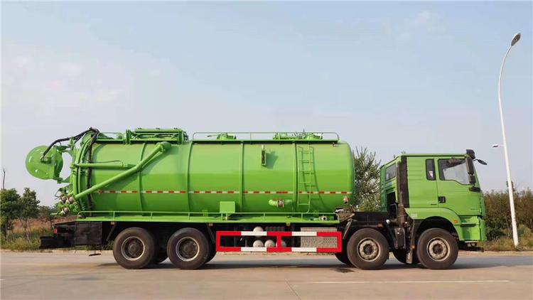 Shaanxi Automobile Delong Front 4 Rear 8 32 Fang Cleaning Sewage Suction Truck|Price|Configuration|Picture