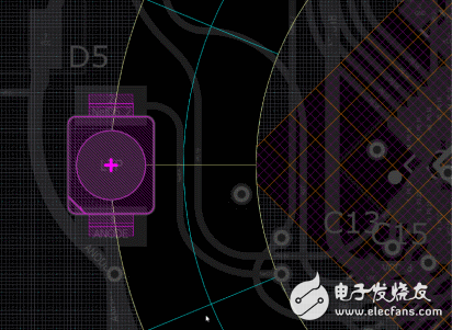 Radial grid for PCB design