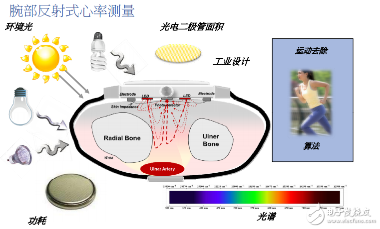 Photoelectric method for measuring heart rate and blood oxygen content