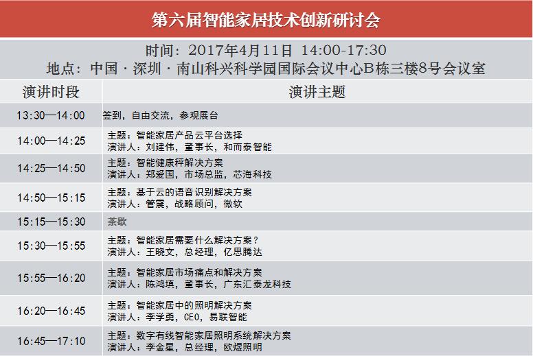 The 6th Smart Home Technology Innovation Seminar