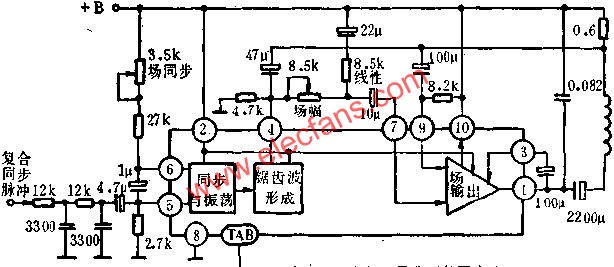 D1031 internal functional block diagram and typical peripheral circuit diagram 