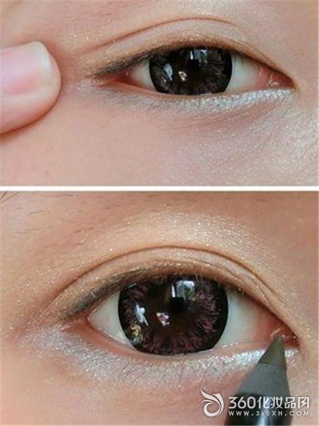 Bright eye makeup false eyelashes lower eyelashes eye shadow inner eyeliner glue eye socket