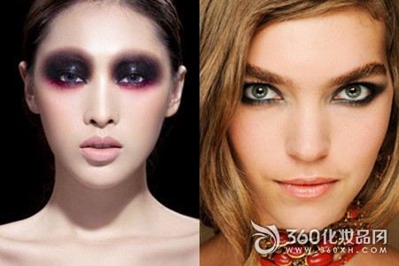 Smoky makeup, eye makeup, eye shadow, lip makeup