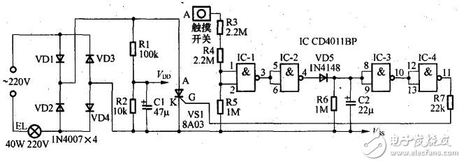 Touch delay switch circuit diagram _ touch delay switch schematic _ how to connect the delay switch