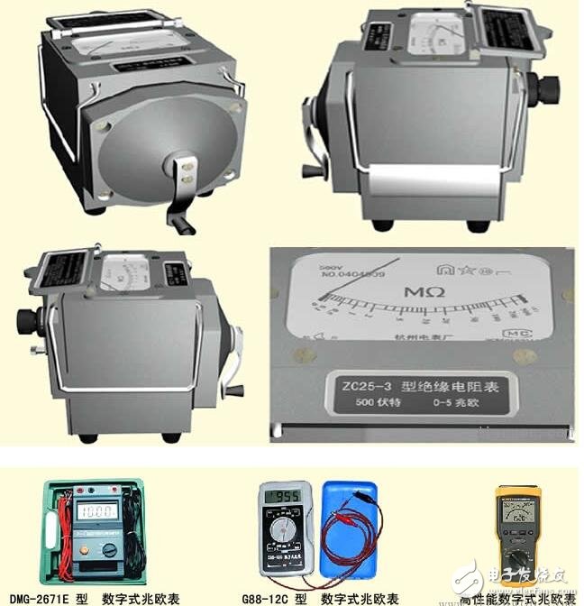 Megohmmeter principle _ megaohm meter usage method diagram _ megaohm meter reading method