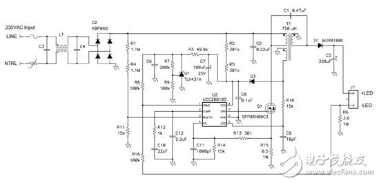 Schematic of PFC-SEPICLED driver