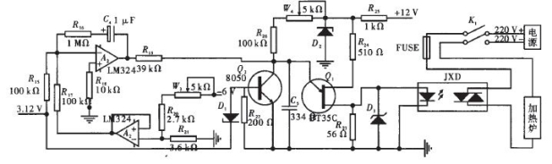Proportional integral, voltage comparison, phase shift trigger and over temperature protection circuit