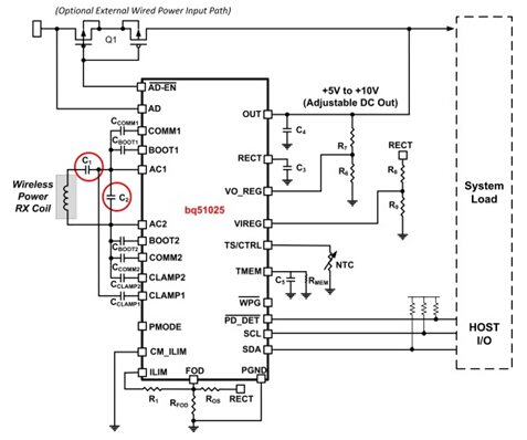 Wireless power receiver and key resonant capacitor