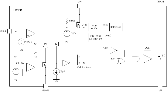 TPS92411 functional block diagram