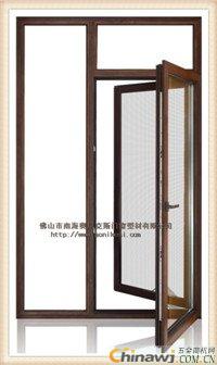 Standard configuration of Onyx aluminum wood door and window system