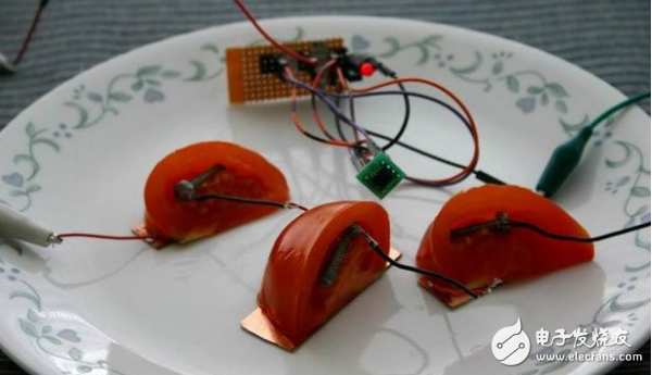 It's amazing, can the fruit actually drive the AVR microcontroller?