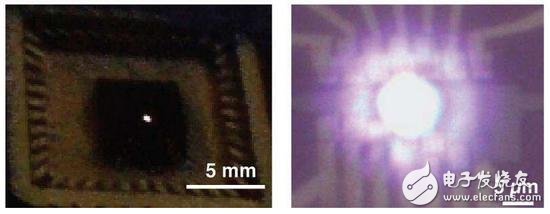 The simplest artificial light source can be integrated into the chip surface