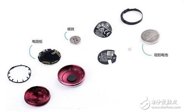 Demolition of "MCU + low-power Bluetooth + sensor + power supply" composed of six groups of wearable