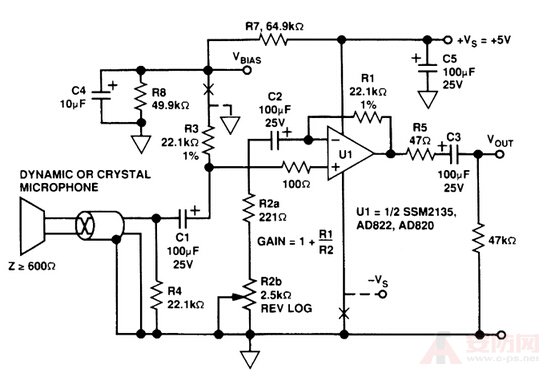 Audio preamplifier circuit diagram