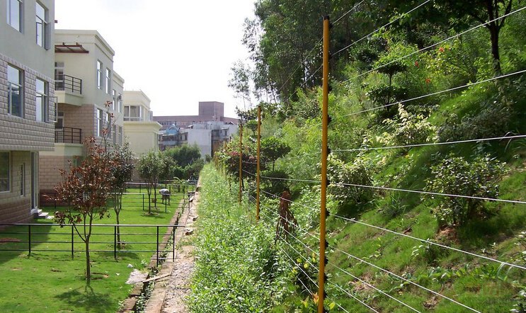 Electronic fence installation