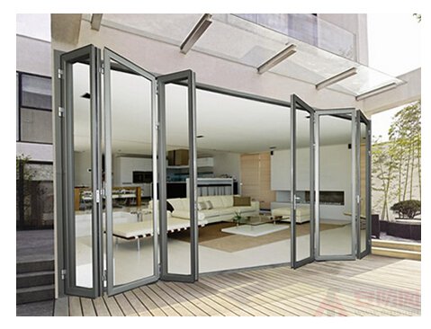 Folding automatic door