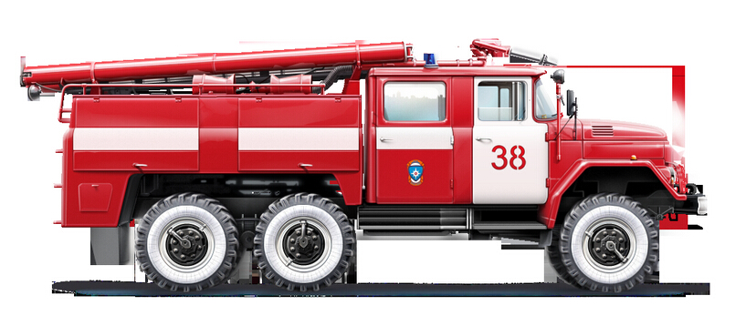Analyze which six major components of the foam fire truck