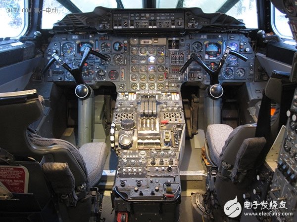 "Concord" supersonic passenger aircraft cockpit